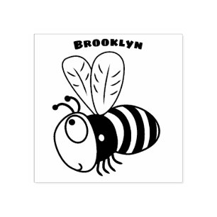 Tampons Encreurs Illustration de dessin animé d'abeilles joyeux