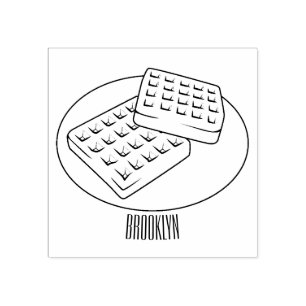 Tampons Encreurs Illustration de dessin animé de gaufre 