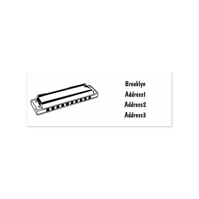 Tampons Encreurs Illustration de dessin d'Harmonica (Impression)
