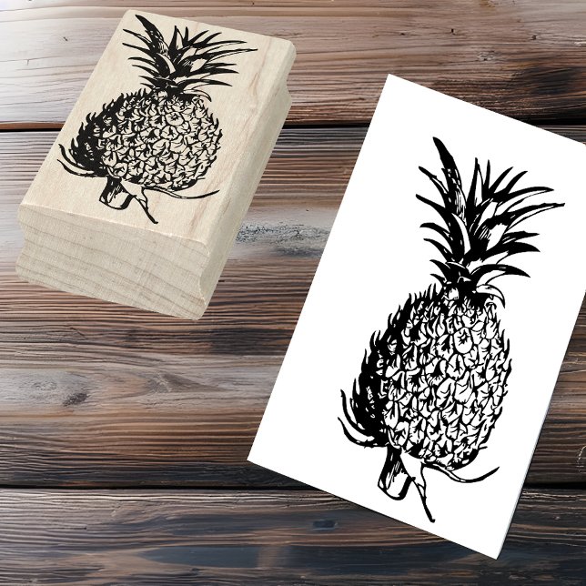Tampons Encreurs Illustration de fruit en ligne claire - Ananas (Créateur téléchargé)