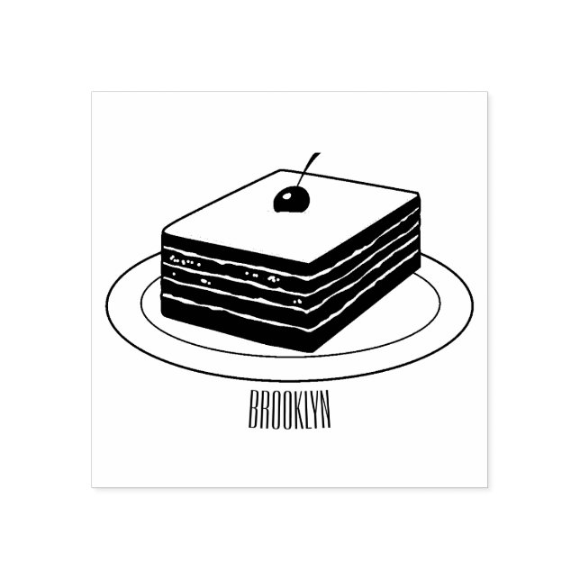 Tampons Encreurs Illustration de gâteau arc-en-ciel (Impression)