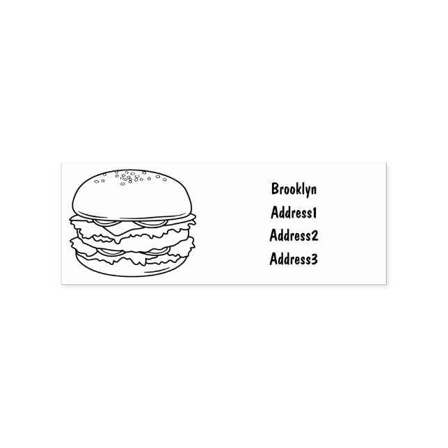Tampons Encreurs Illustration de Hamburger (Impression)