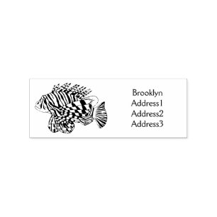 Tampons Encreurs Illustration de Happy lionfish