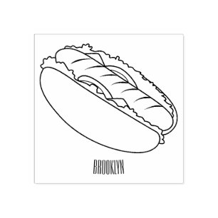 Tampons Encreurs Illustration de Hot dog