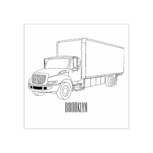 Tampons Encreurs Illustration de la caricature du camion-boîte