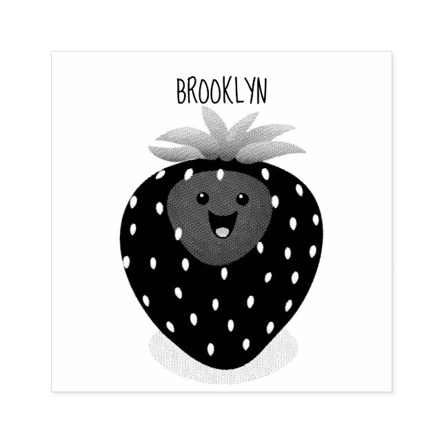 Tampons Encreurs Illustration de la fraise Cute kawaii (Impression)