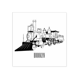 Tampons Encreurs Illustration de la locomotive à vapeur