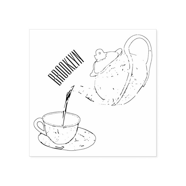 Tampons Encreurs Illustration de la série Teacup (Impression)