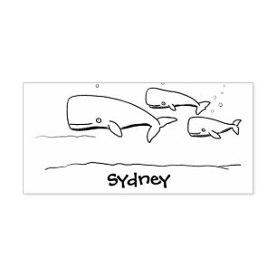 Tampons Encreurs Illustration de mignonne migratrice de baleines à