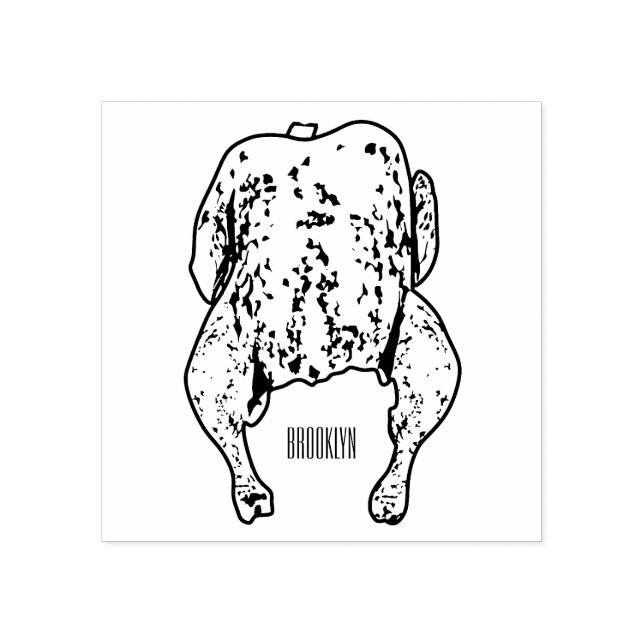 Tampons Encreurs Illustration de poulet rôti (Impression)