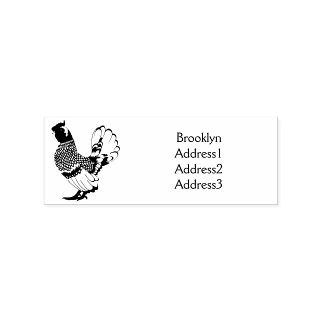 Tampons Encreurs Illustration de poulet Sebright (Impression)