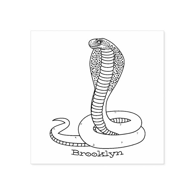 Tampons Encreurs Illustration de serpent à cobra Brown (Impression)