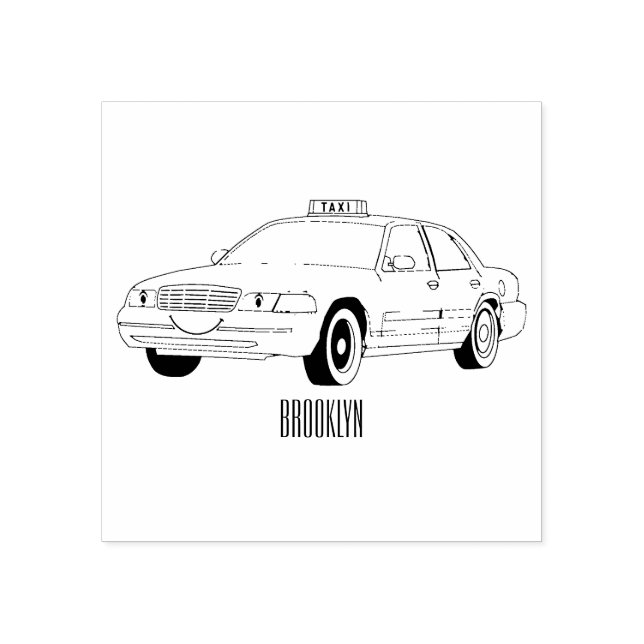 Tampons Encreurs Illustration de taxi (Impression)