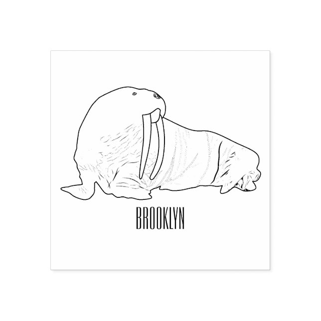 Tampons Encreurs Illustration de Walrus (Impression)