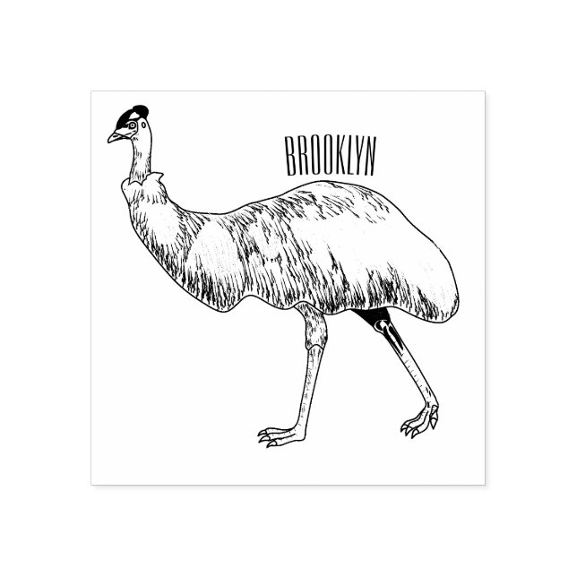 Tampons Encreurs Illustration d'Emu bird (Impression)