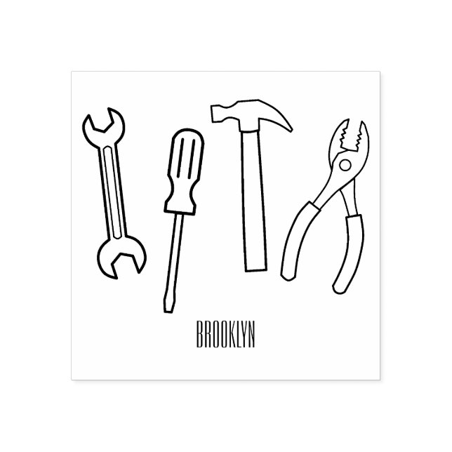 Tampons Encreurs Illustration des outils de menuiserie (Impression)