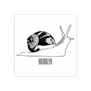 Tampons Encreurs Illustration d'escargot