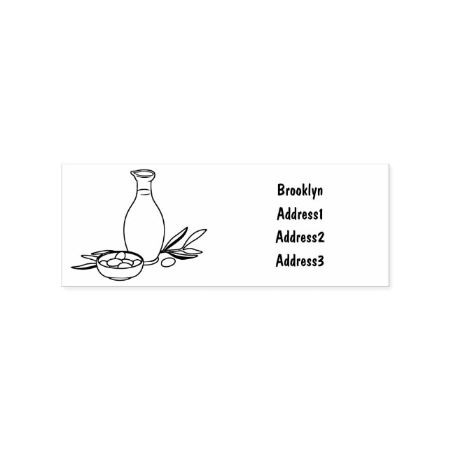 Tampons Encreurs Illustration d'huile d'olive (Impression)