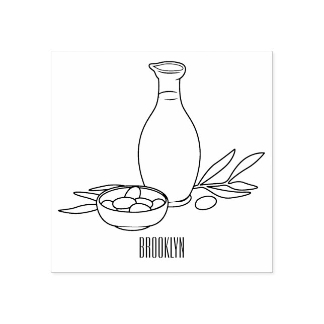Tampons Encreurs Illustration d'huile d'olive (Impression)
