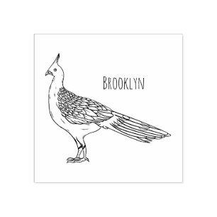 Tampons Encreurs Illustration d'oiseau de faisan paon de Palawan