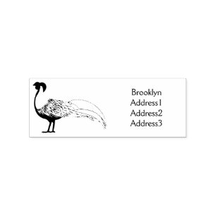 Tampons Encreurs Illustration d'oiseau faisan d'argent