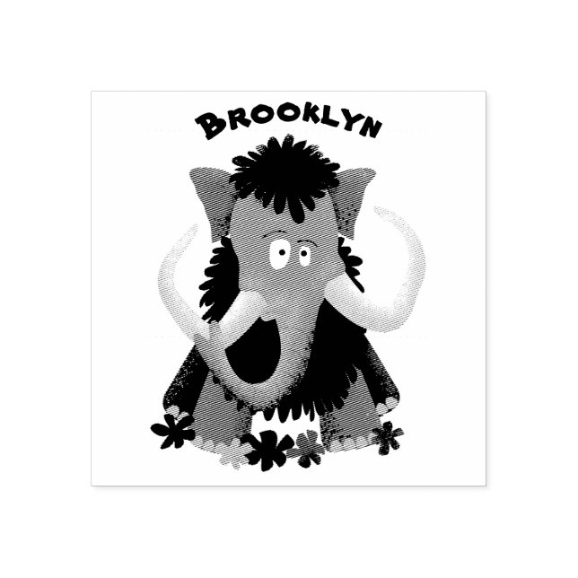 Tampons Encreurs Illustration drôle de mammouth laineux (Impression)