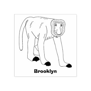 Tampons Encreurs Illustration drôle de singe proboscis