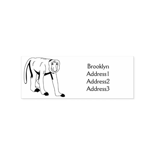 Tampons Encreurs Illustration drôle de singe proboscis (Impression)