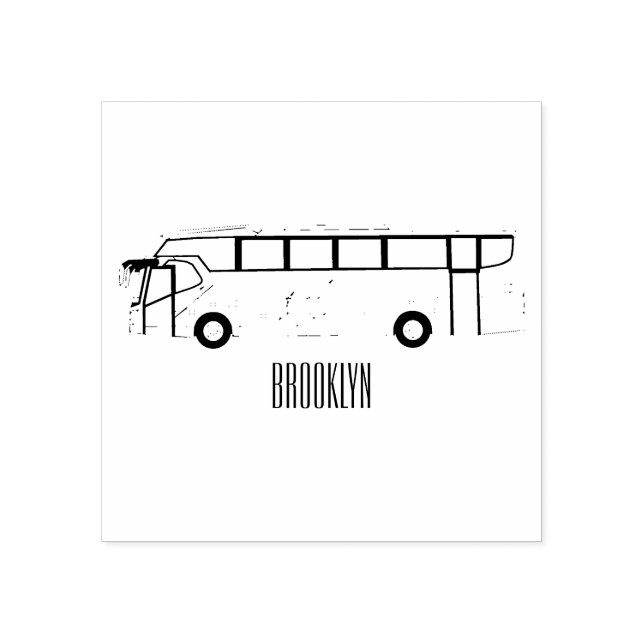 Tampons Encreurs Illustration du bus (Impression)