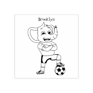 Tampons Encreurs Illustration du joueur de football éléphant