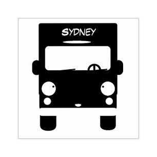 Tampons Encreurs Illustration d'un camion kawaii rouge mou