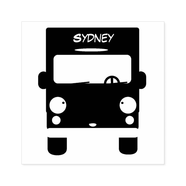 Tampons Encreurs Illustration d'un camion kawaii rouge mou (Impression)