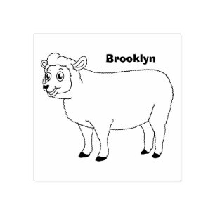 Tampons Encreurs Illustration d'un mouton joyeux