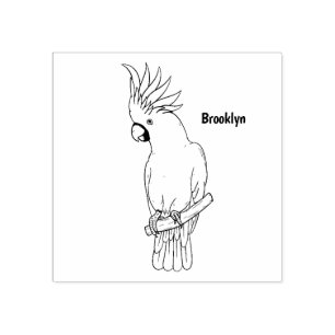 Tampons Encreurs Illustration d'un oiseau de cokatoscope à crête de