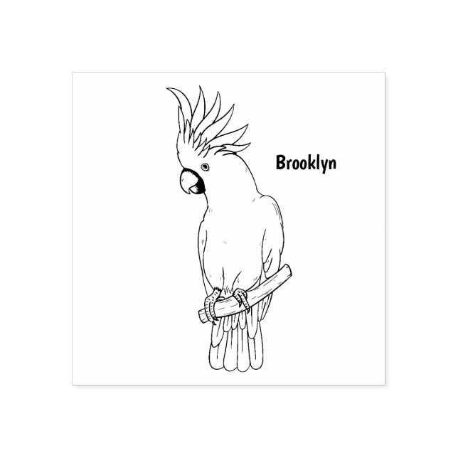 Tampons Encreurs Illustration d'un oiseau de cokatoscope à crête de (Impression)