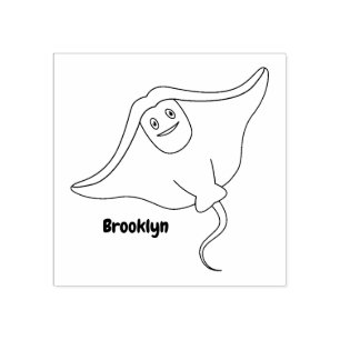 Tampons Encreurs Illustration d'une caricature de poisson stingray