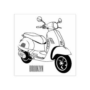 Tampons Encreurs Illustration d'une moto cyclable