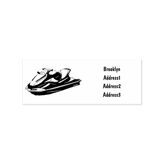 Tampons Encreurs Illustration Jet ski (Impression)