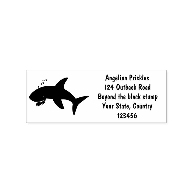 Tampons Encreurs Illustration joyeuse du grand requin blanc (Impression)
