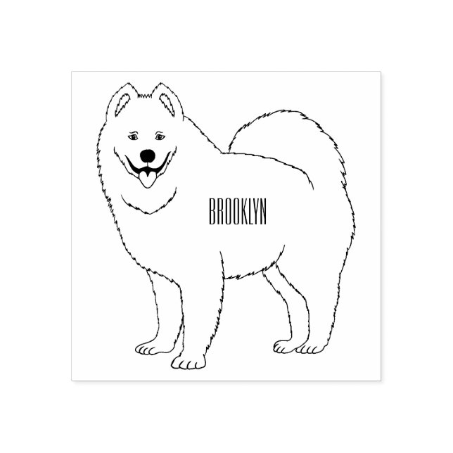 Tampons Encreurs Illustration Samoyed dog (Impression)
