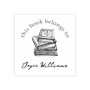 Tampons Encreurs Illustration vintage Ce Livre Appartient À Personn