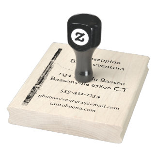 Tampons Encreurs Image Bassoon avec informations personnelles