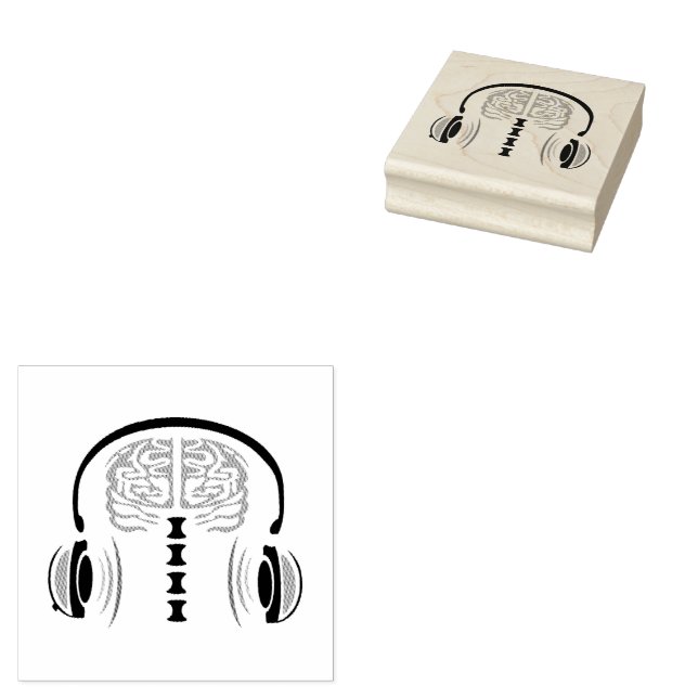 Tampons Encreurs Infirmière Gris Cerveau Écouter la chanson (Tamponné)