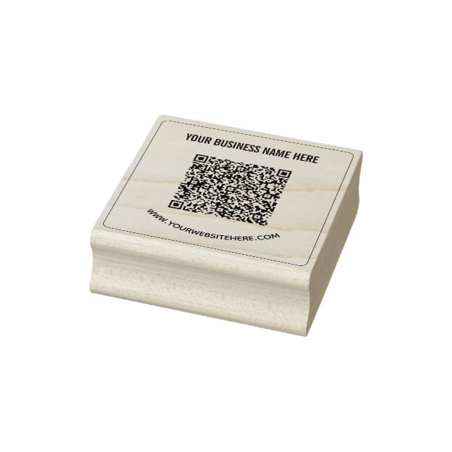 Tampons Encreurs Info d'analyse de code QR personnalisé et timbre e (Tampon)
