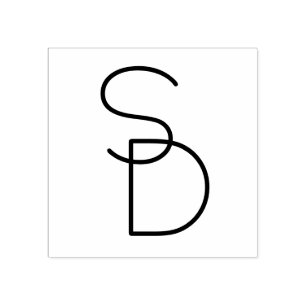 Tampons Encreurs Initiales de chevauchement à l'aspect moderne