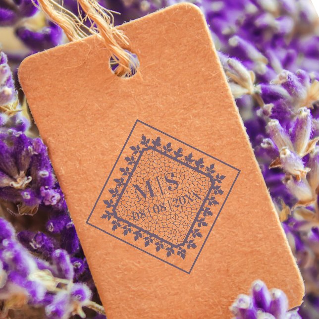 Tampons Encreurs Initiales de mariage dentelle ornementale sophisti (Créateur téléchargé)