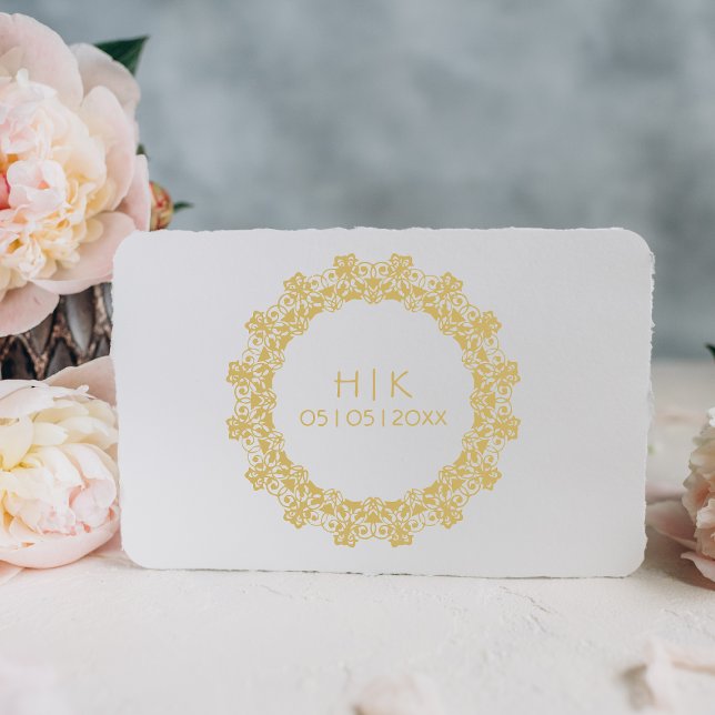 Tampons Encreurs Initiales de mariage en dentelle (Créateur téléchargé)