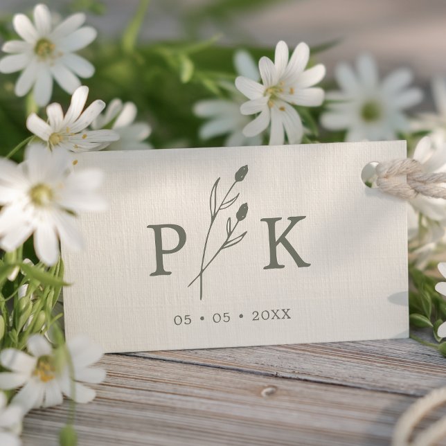 Tampons Encreurs Initiales de Mariage rustique branché Boho Fleur s (Créateur téléchargé)