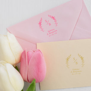 Tampons Encreurs Initiales minimalistes Chic Moderne Twigs & Fleurs