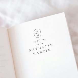 Tampons Encreurs Initiales simples élégantes Ex Libris Monogramme L